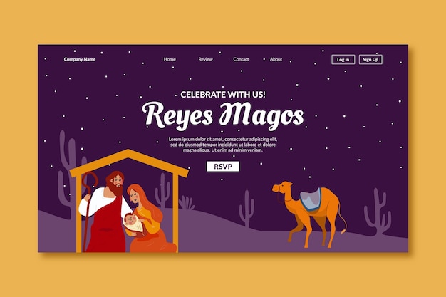 Landing page template for reyes magos