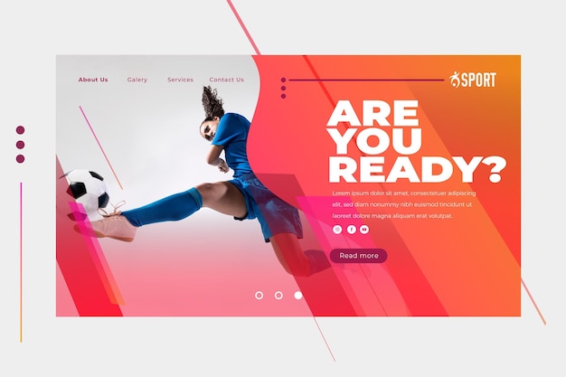 Games online store landing page template. Leisure activity