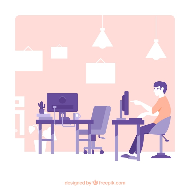 Free Vector landing page template for a website