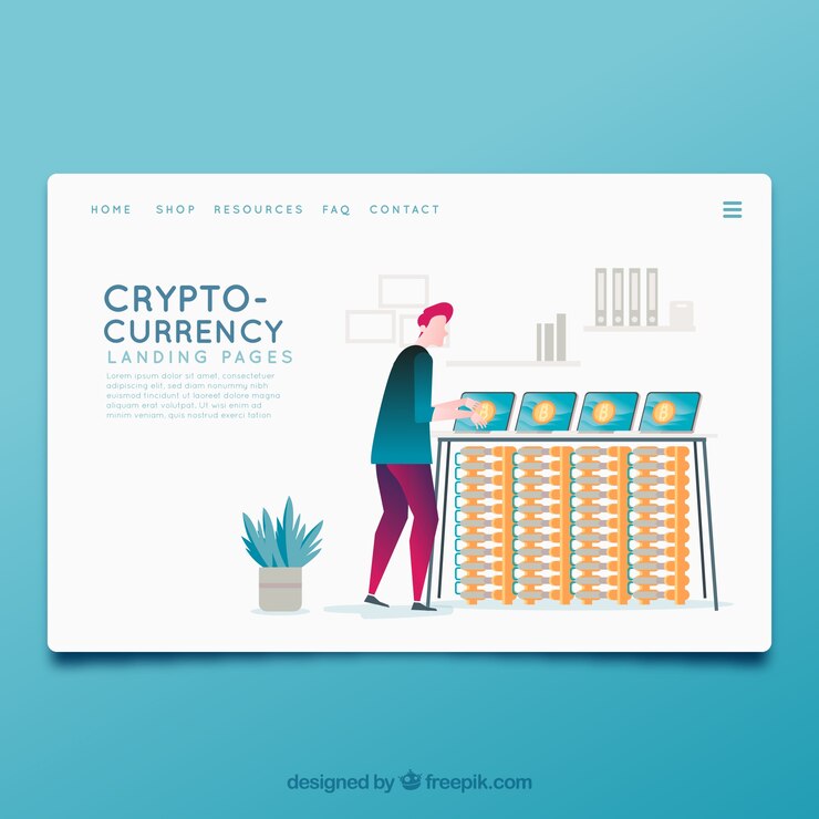 Free Vector landing page template with business concept 