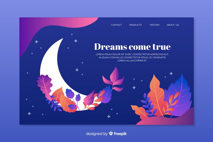 Free Vector landing page template with nature concept