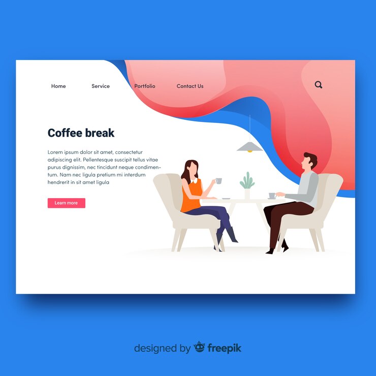 Free Vector landing page template