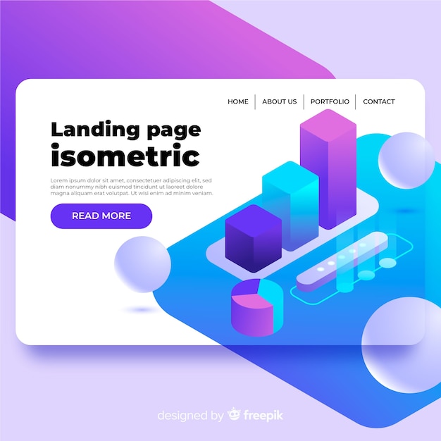 Free vector landing page template