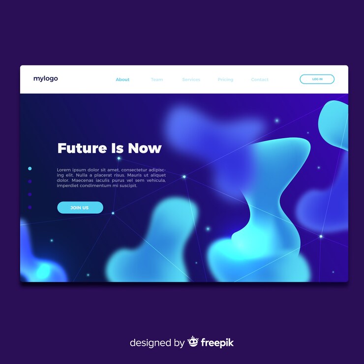 Free Vector landing page template