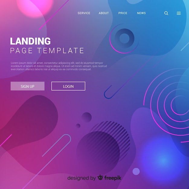 Free vector landing page template