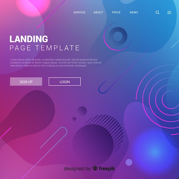 Landing page template