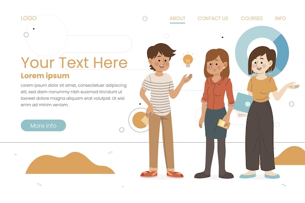 Free vector landing page template