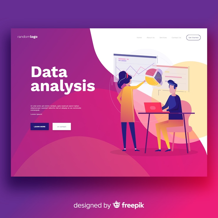 Free Vector landing page template