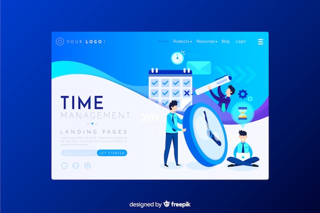 Free vector landing page template