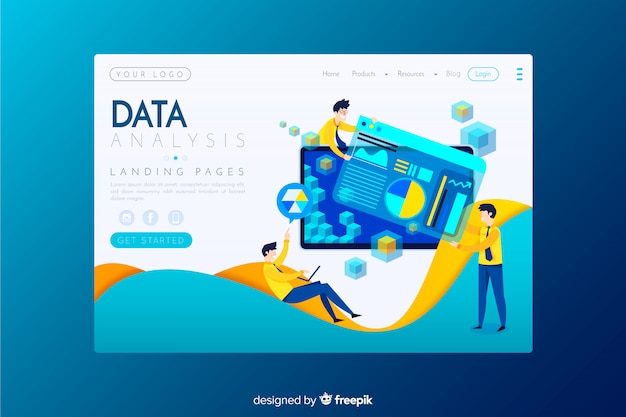 Free vector landing page template