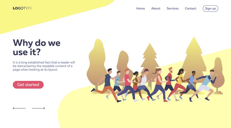 Free Vector landing page template