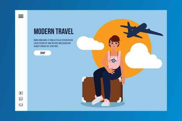 Landing page travel template