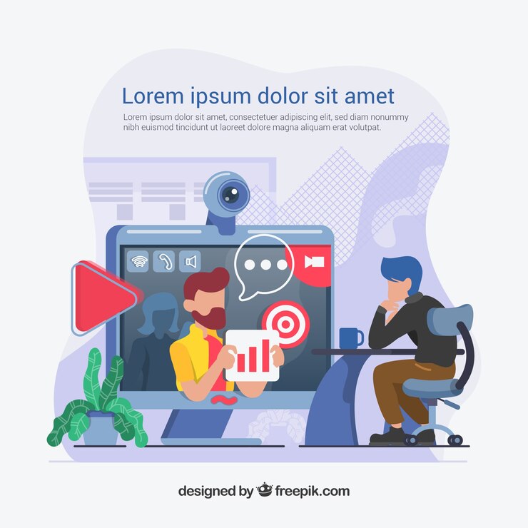 Free Vector landing page for a website