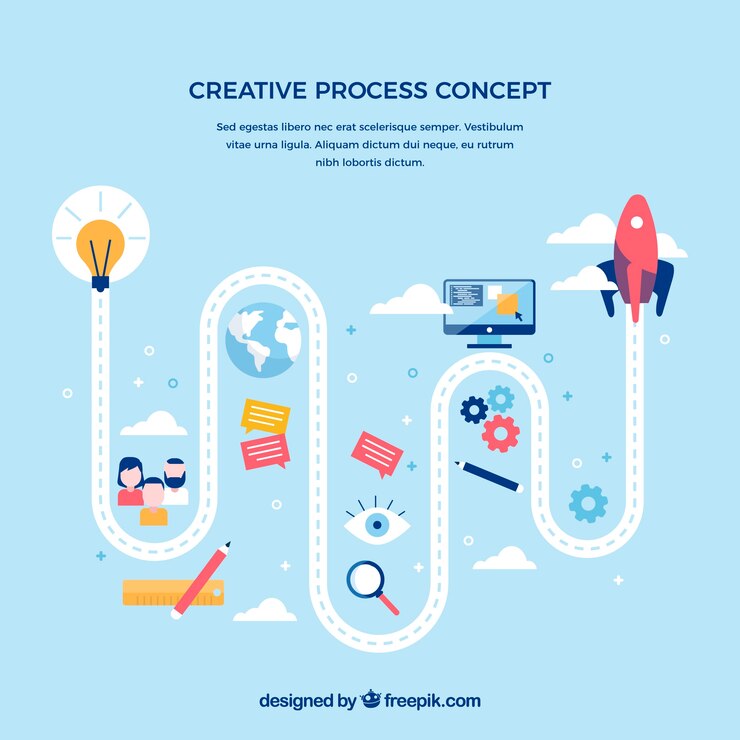 Free Vector landing page for a website