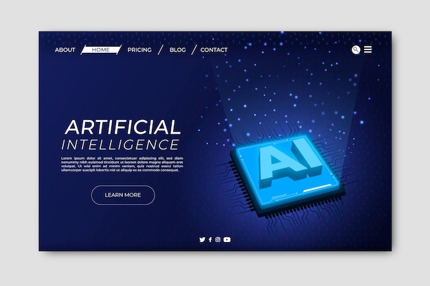 Landing page with artificial intelligence