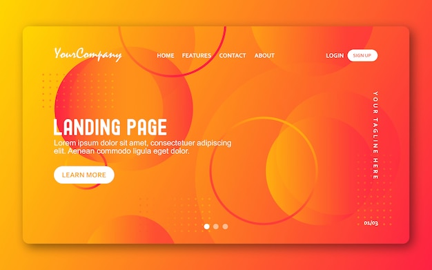 Download Free Landing Page With Orange Circle Premium Vector Use our free logo maker to create a logo and build your brand. Put your logo on business cards, promotional products, or your website for brand visibility.