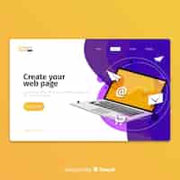 Free vector landing page