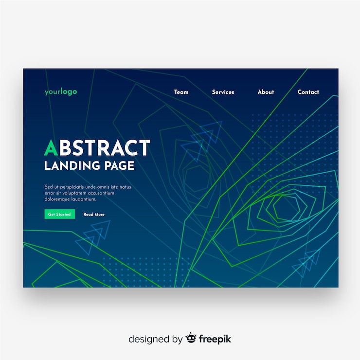 Free Vector landing page
