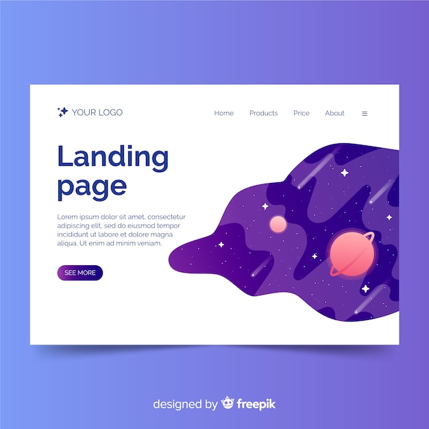 Free vector landing page