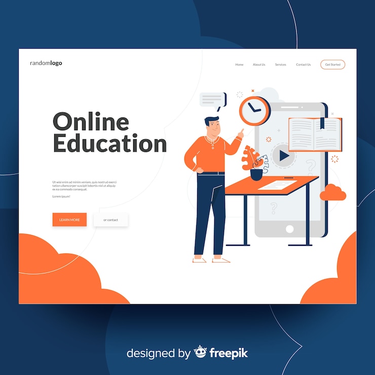 Free Vector landing page