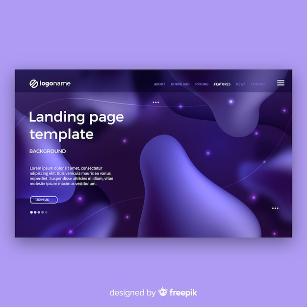 Free vector landing page