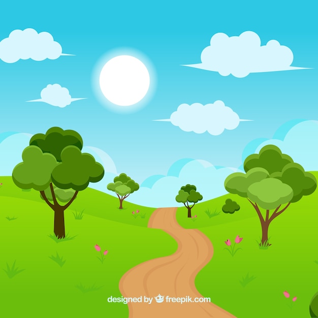 Free vector landscape background design