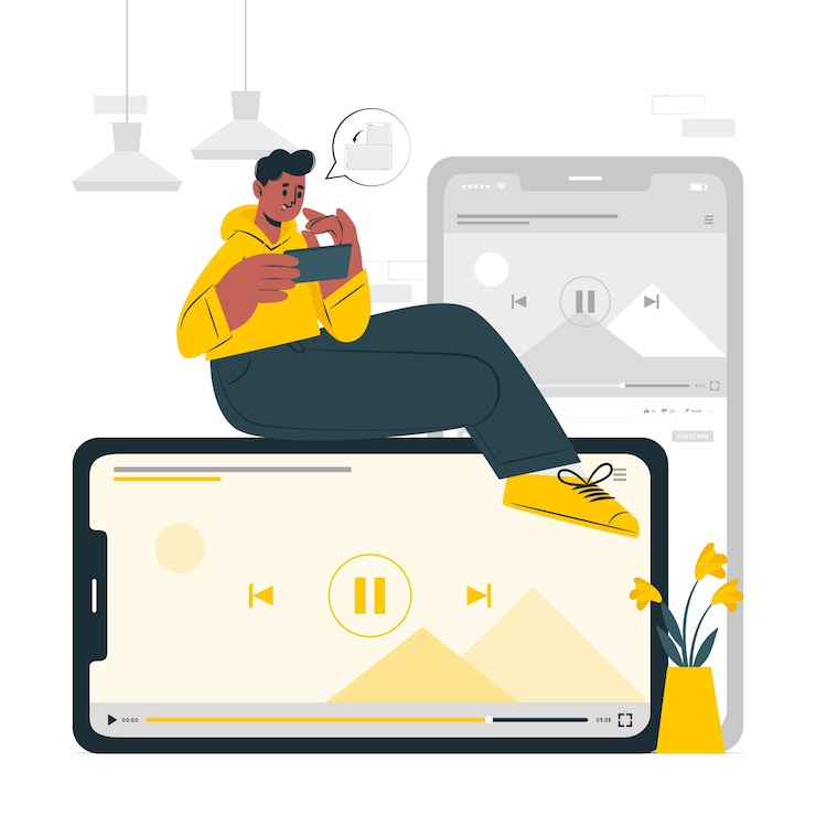 मुफ़्त वेक्टर landscape mode concept illustration