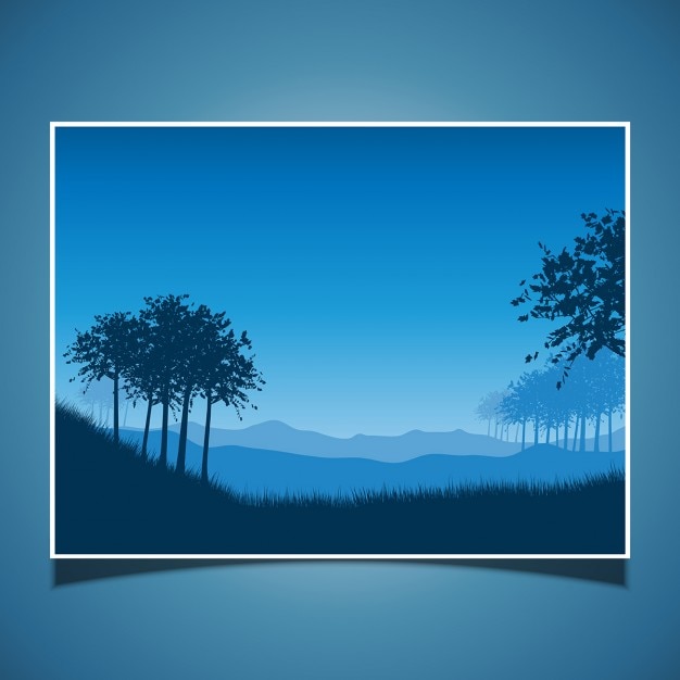 Free vector landscape scene at night