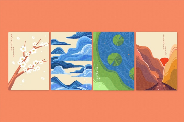Landscapes minimalist japanese cover collection