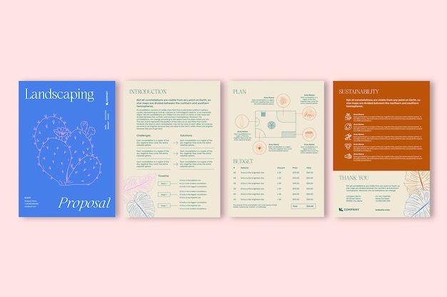 Landscaping proposal template design