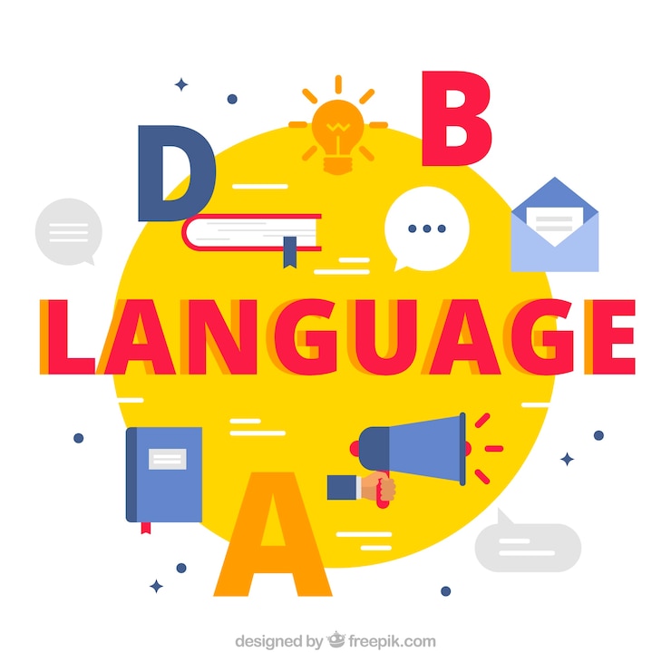 Free Vector language concept background