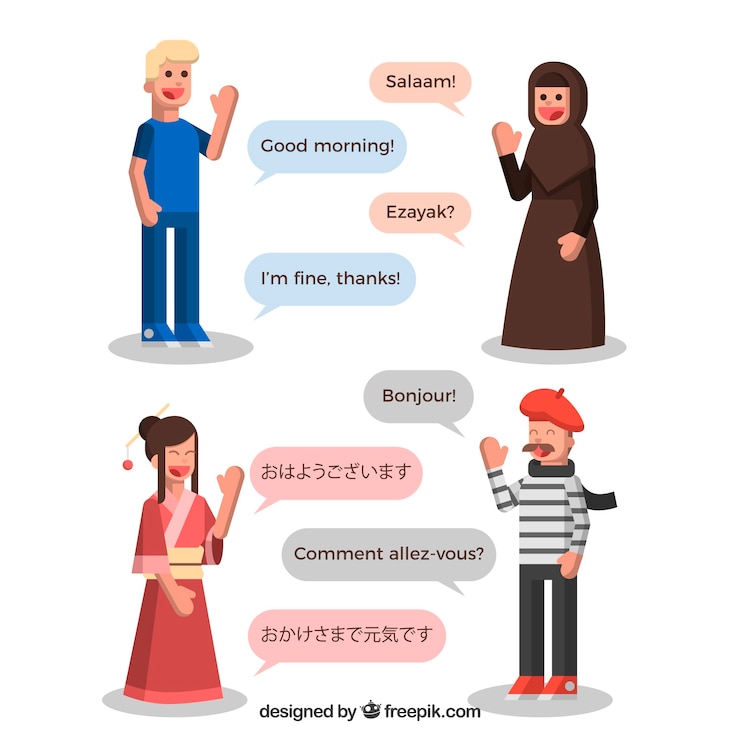무료 Vector 연설 거품과 언어 개념