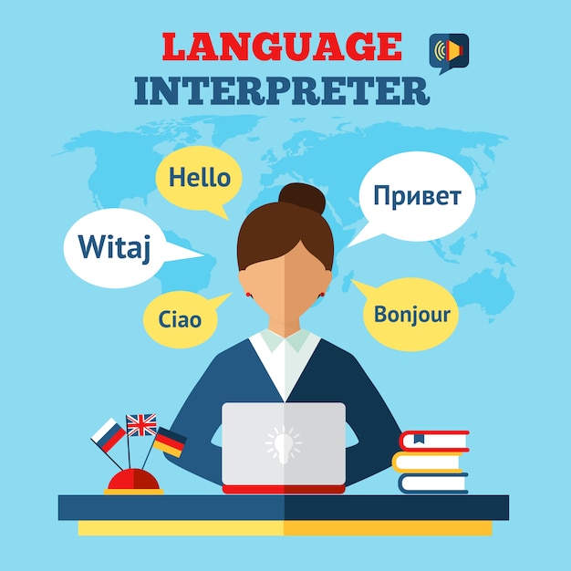 Free vector language translator illustration