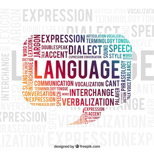 Language word concept background