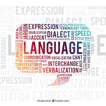 Language word concept background