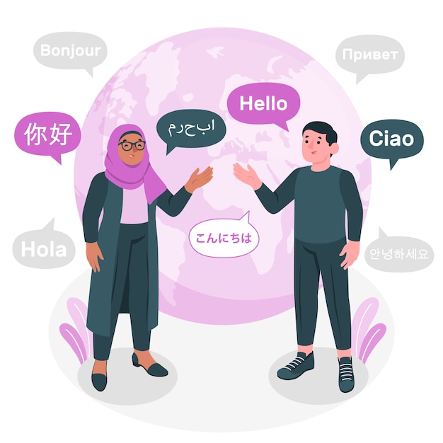 Languages concept illustration