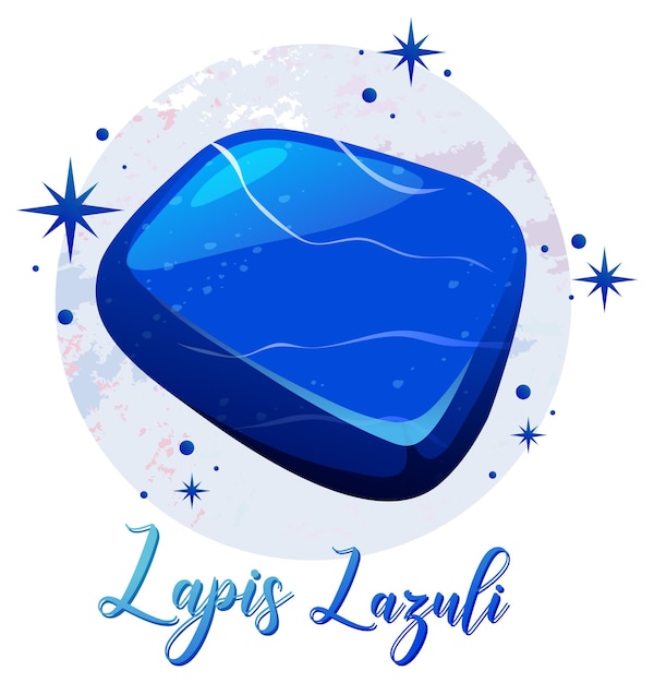 Free vector lapis lazuli stone with text