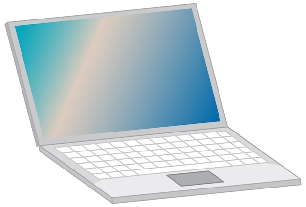 白い背景で隔離のラップトップコンピューター