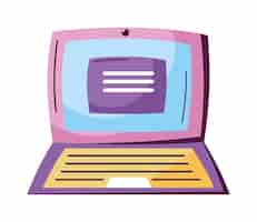 Free vector laptop computer portable