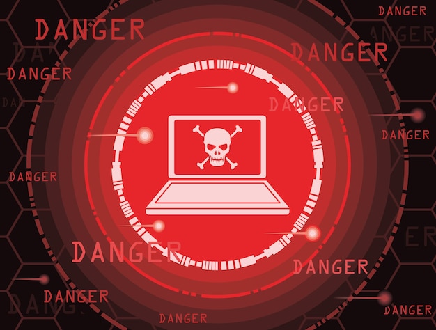 Free vector laptop cyber security