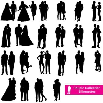 新たに結婚式のカップルのシルエットイラスト プレミアムベクター 新たに結婚式のカップルのシルエットイラスト プレミアムベクター