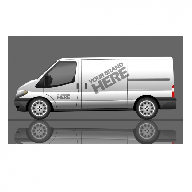 Free Vector large van for brand
