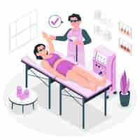 Free vector laser hair removal concept illustration