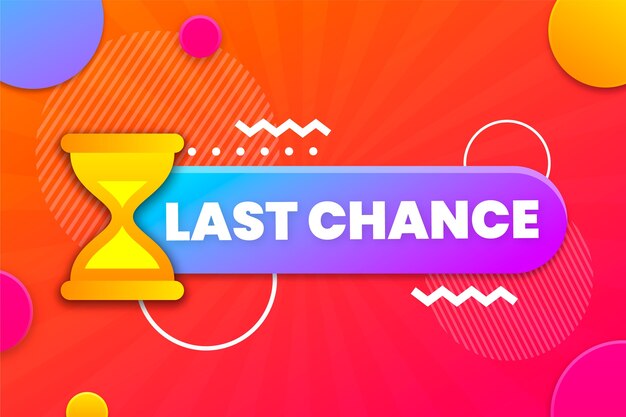 Last chance gradient label background