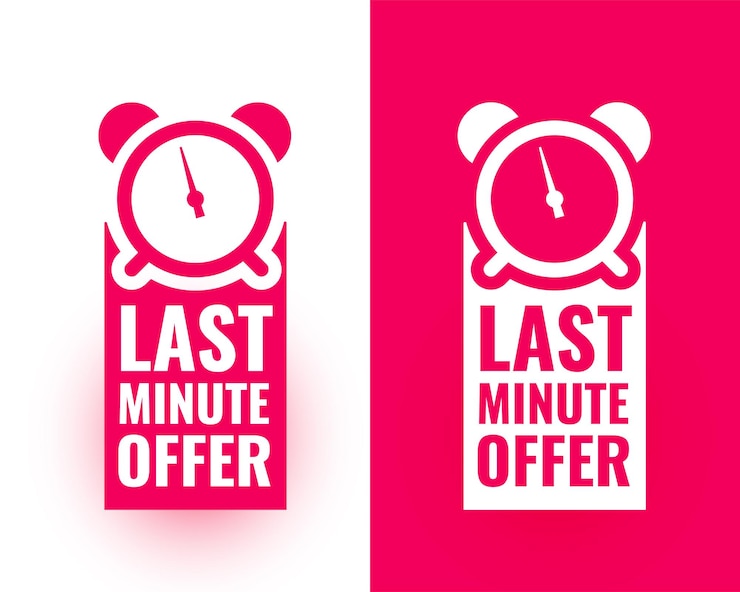 Free Vector last minute offer background for business marketing