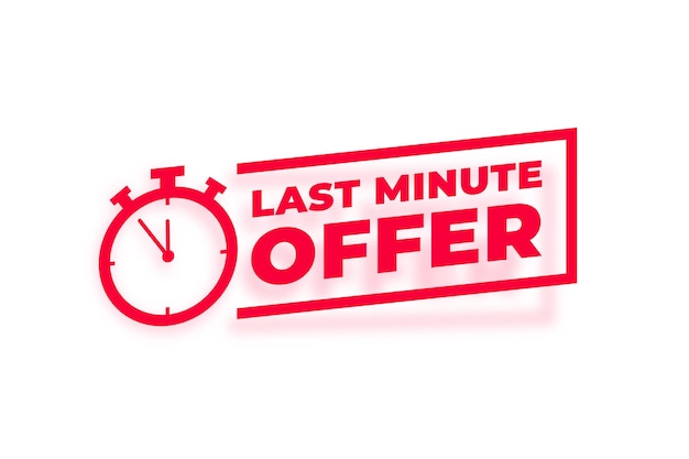 last minute offer festive background with clock design