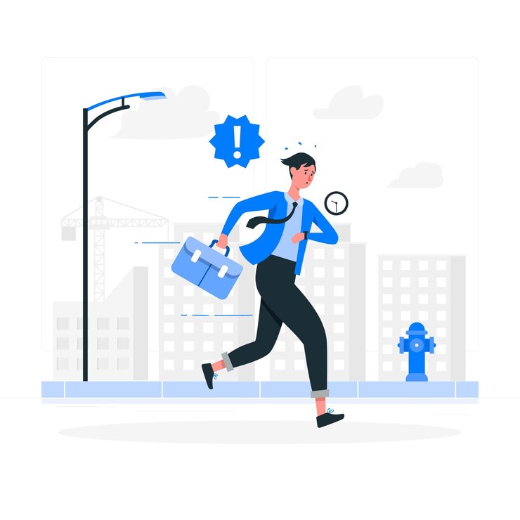 Free Vector lateness concept illustration
