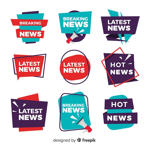 Free vector latest news banner collection