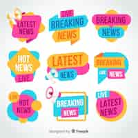 Free vector latest news banner collection