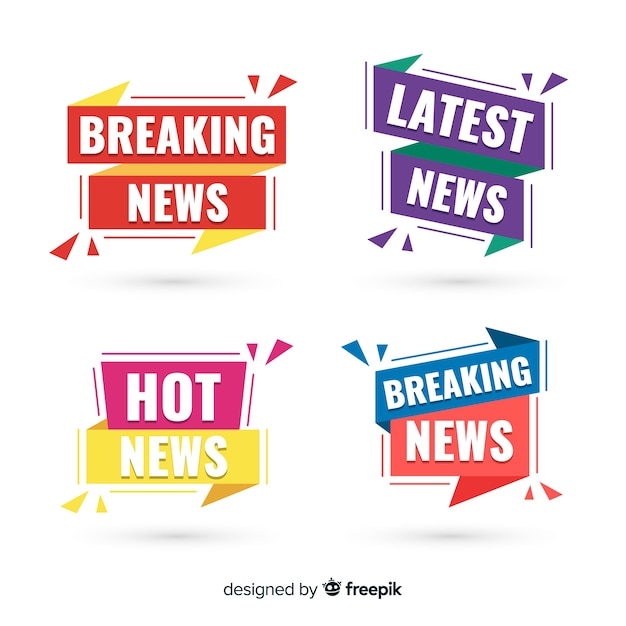 Free vector latest news banner collection